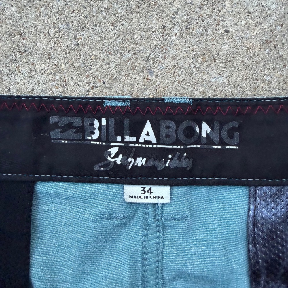 Billabong Submersibles Crossfire Shorts Mens 34 Blue Hybrid Boardshorts Casual - Picture 3 of 11